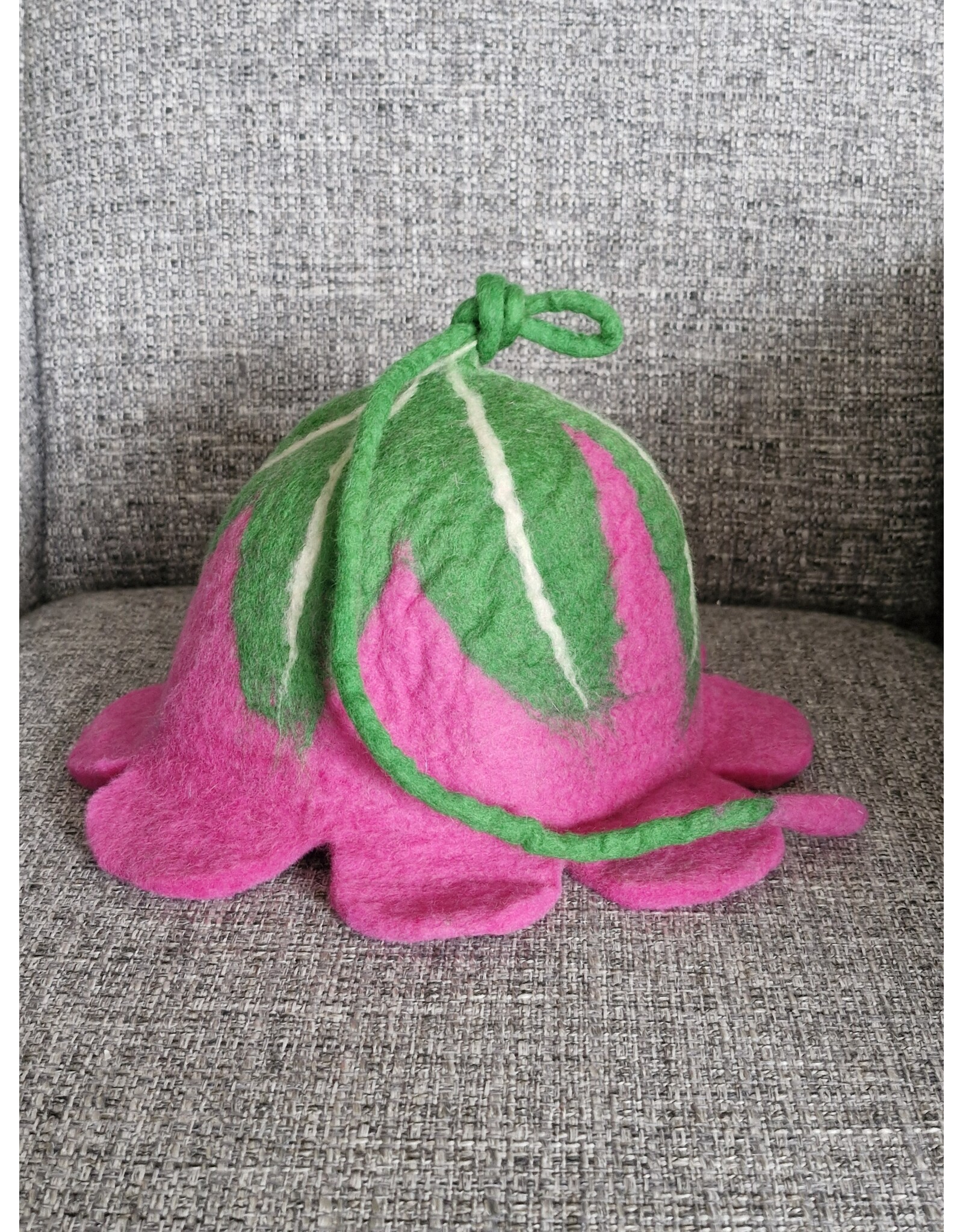 Trukado Miscellaneous - Felt Hat - Sauna cap Flower candy Pink