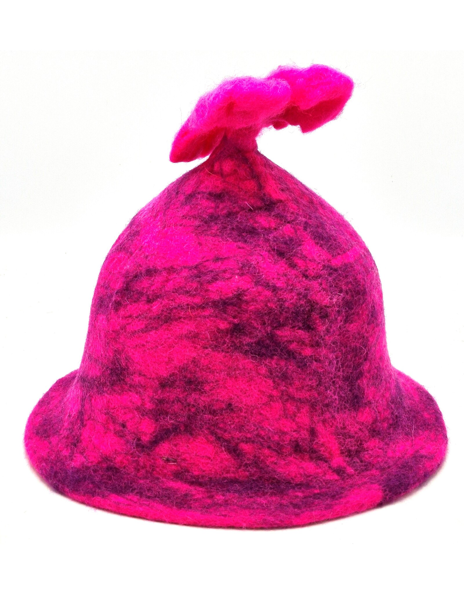 Trukado Miscellaneous - Vilten hoed - Sauna muts "Rose meets Purple" - 100% wol
