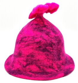 Trukado Vilten hoed - Sauna muts "Rose meets Purple" - 100% wol