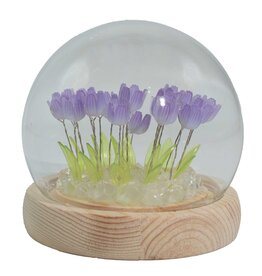 AWG Floral Glow Garden Dome – 20 Lilac Tulips – LED USB