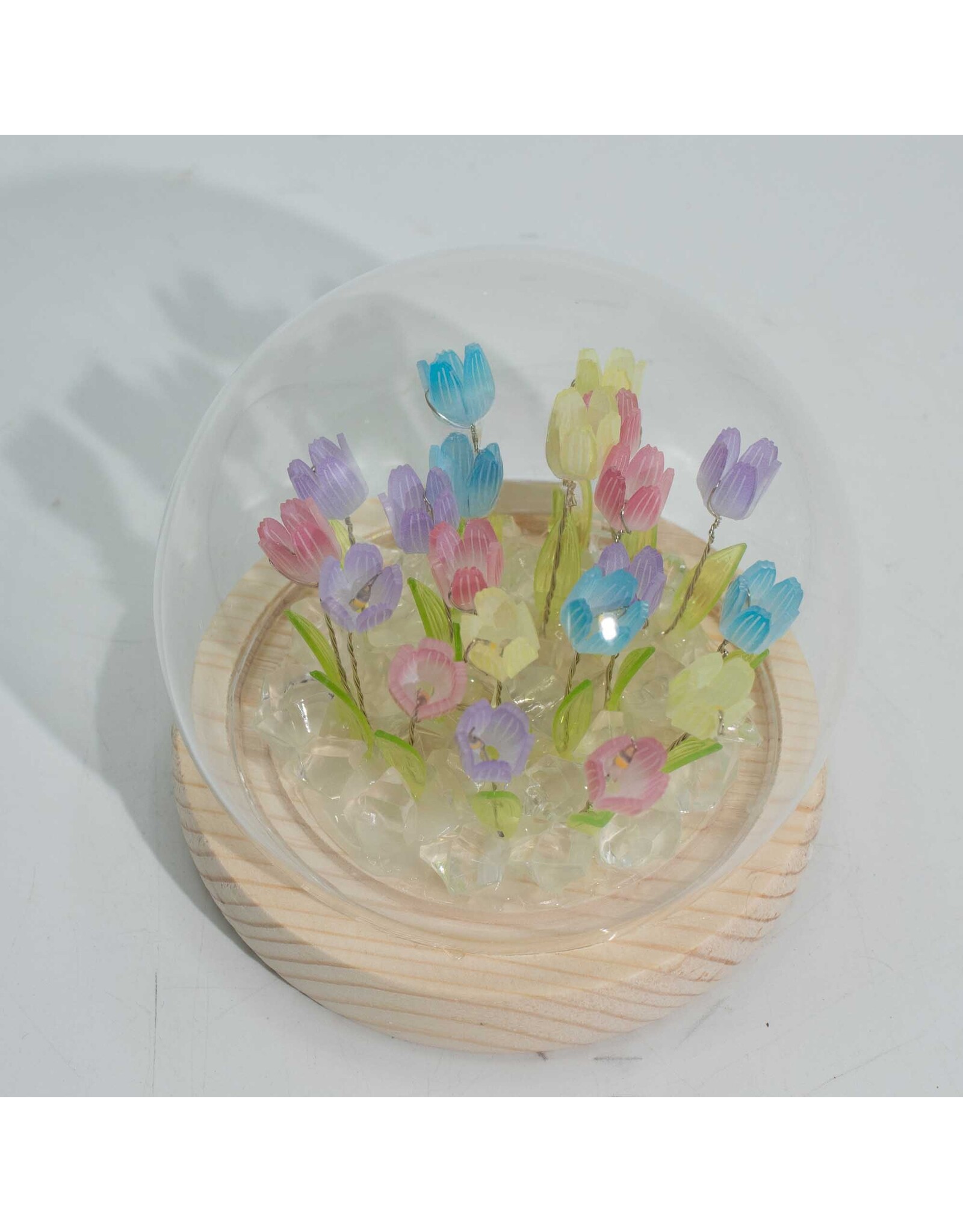 AWG Miscellaneous - Floral Glow Garden Dome – 20 Mix Tulips – LED USB