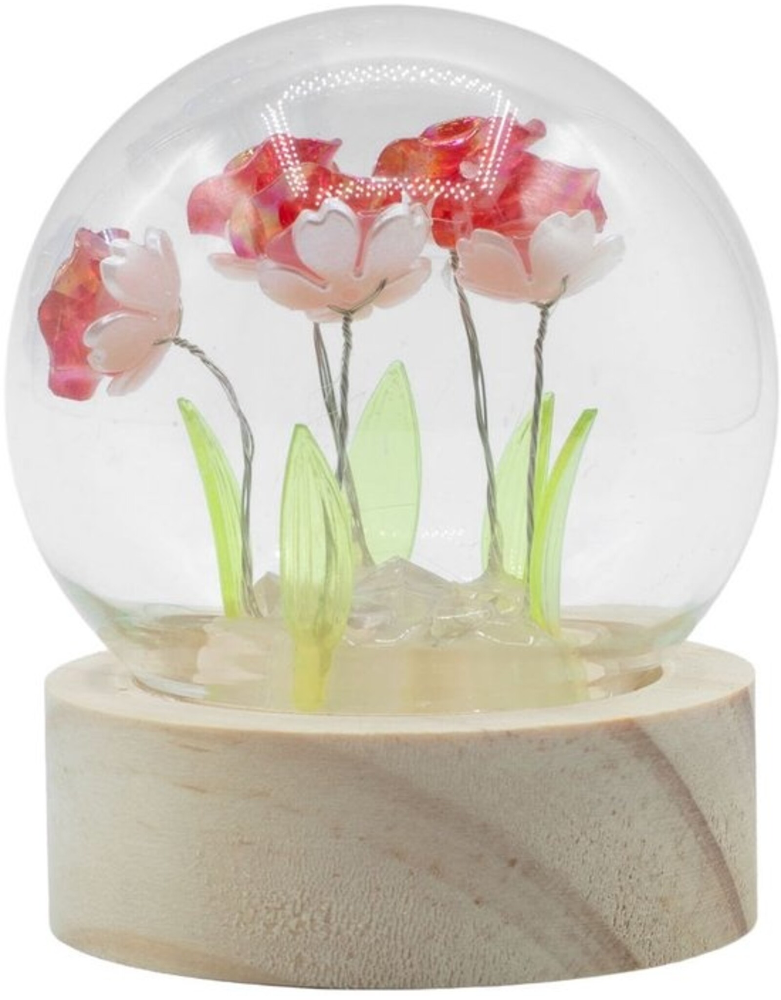 AWG Miscellaneous - Floral Glow Tuinkoepel – 5 Rode Rozen – LED