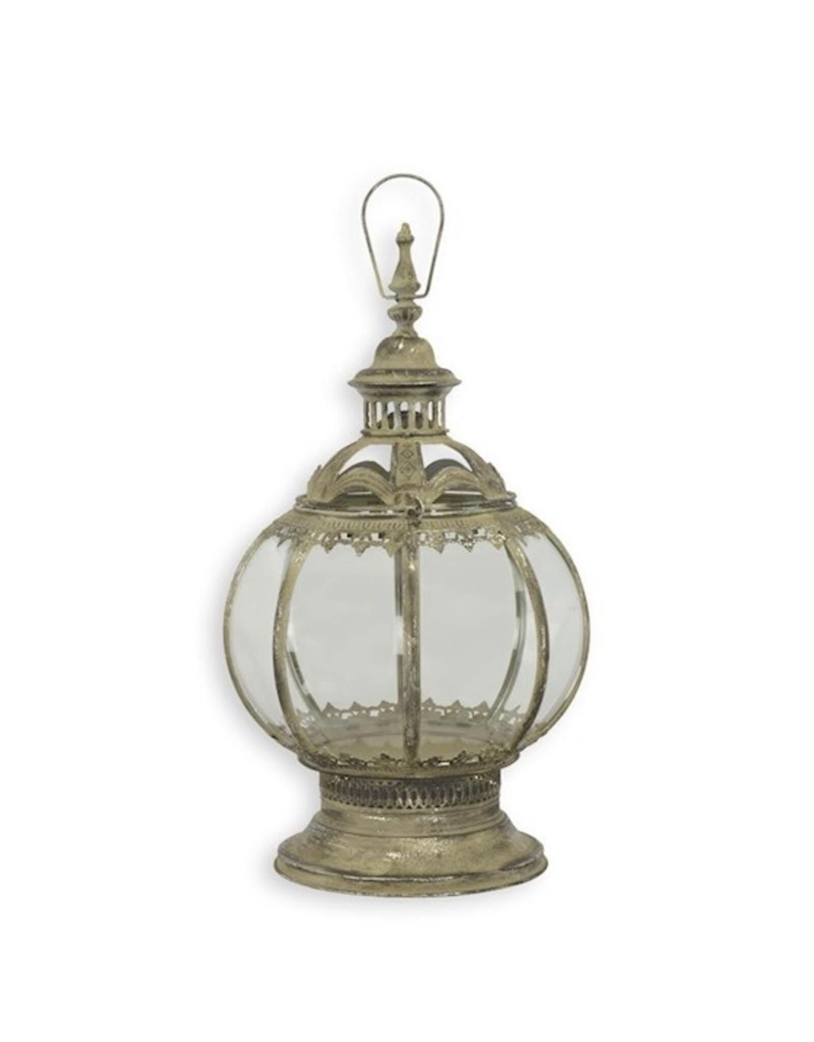 Trukado Miscellaneous - Tin Lantern ‘Victorian Octagon’ with Glass Windows 48cm