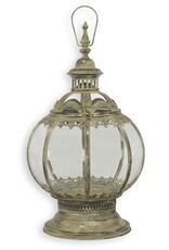 Trukado Miscellaneous - Tin Lantern ‘Victorian Octagon’ with Glass Windows 48cm