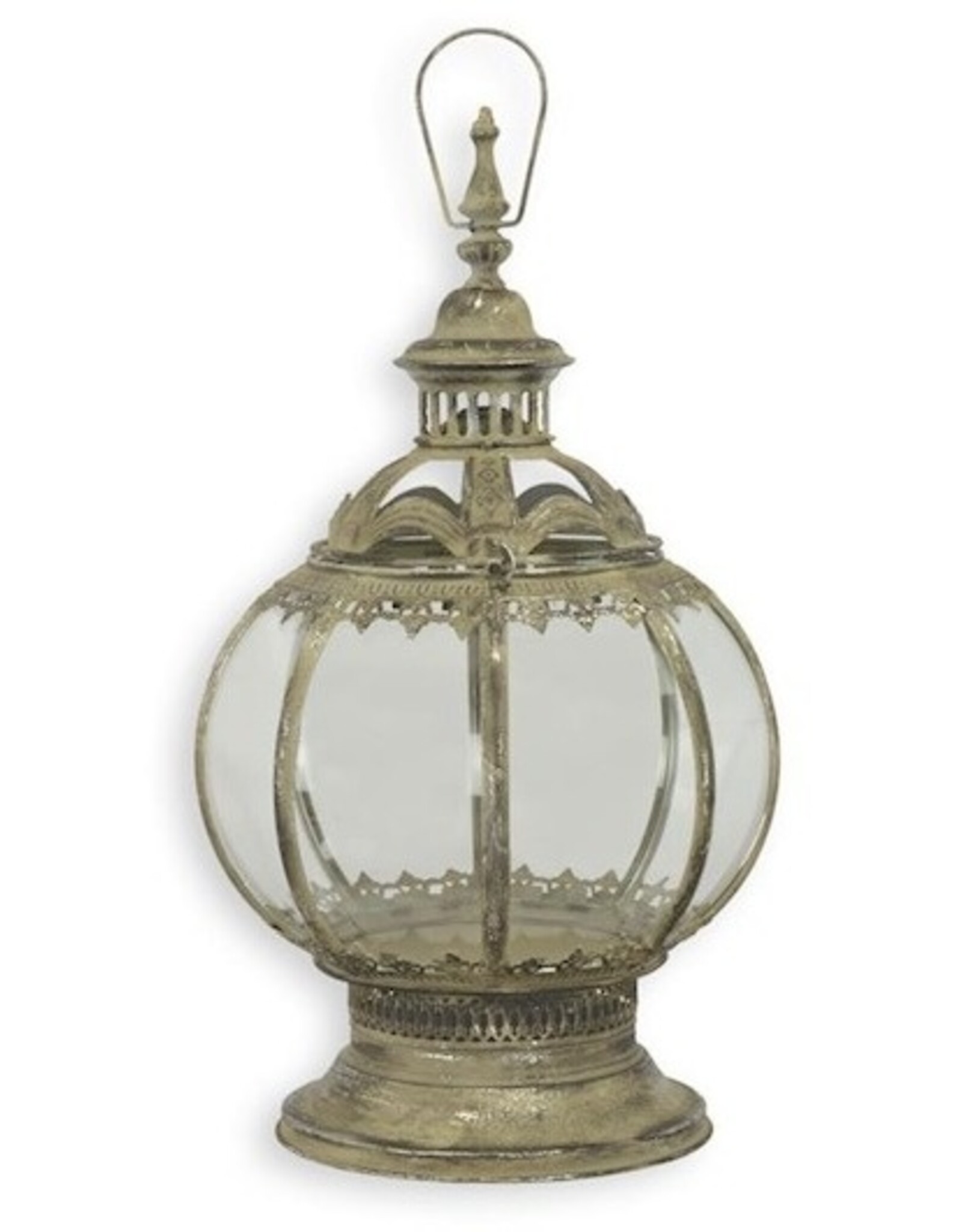 Trukado Miscellaneous - Tinnen Lantaarn "Victorian Octagon"  met Glazen Vensters 48cm  48cm