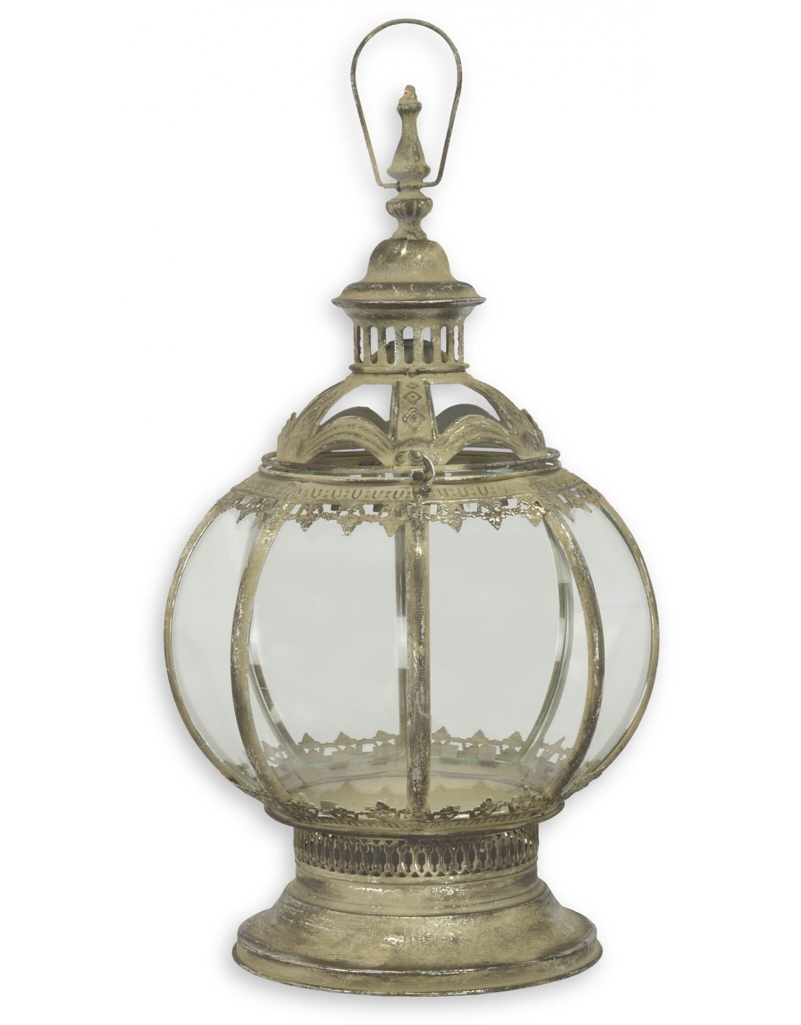 Trukado Miscellaneous - Tinnen Lantaarn "Victorian Octagon"  met Glazen Vensters 48cm  48cm