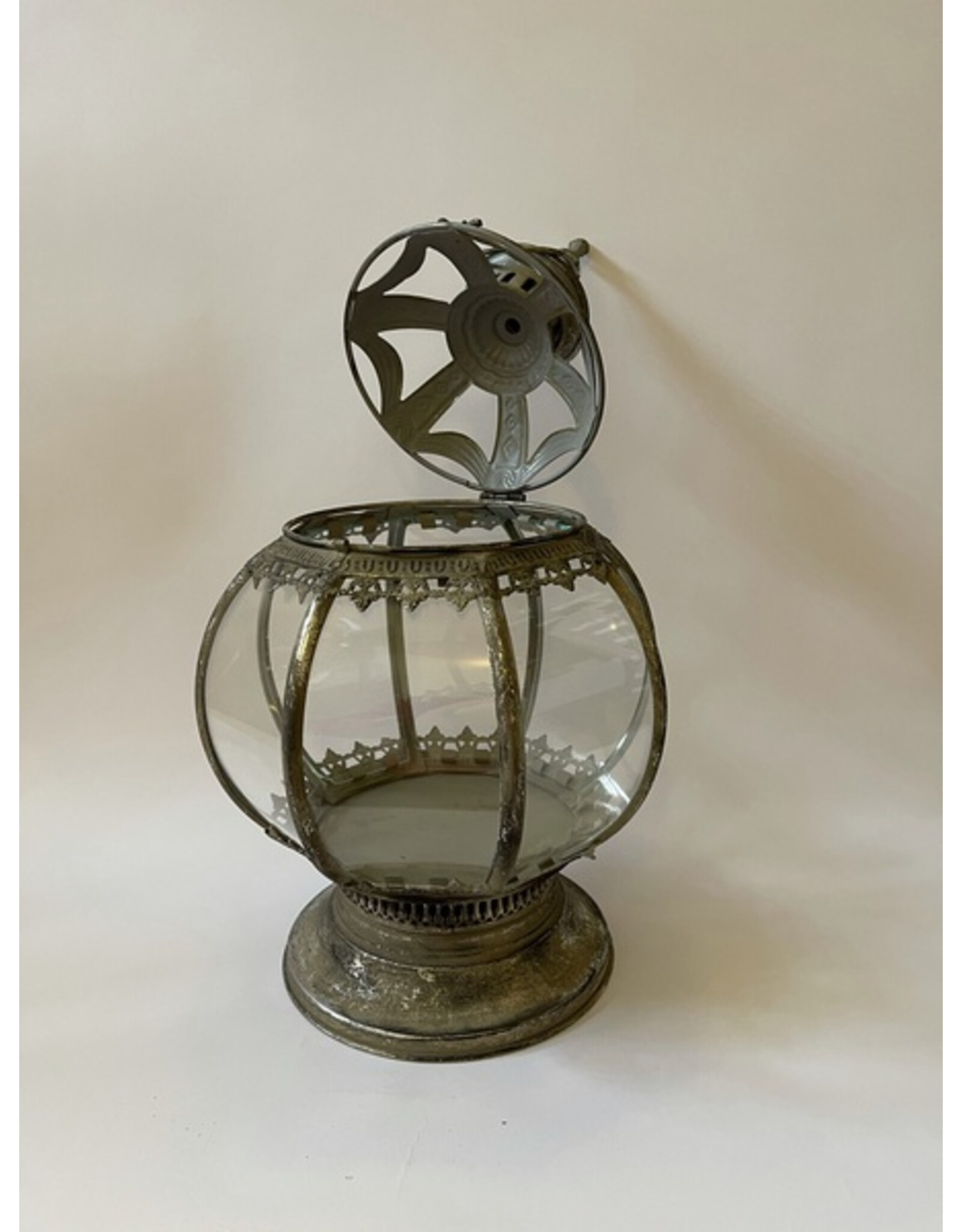 Trukado Miscellaneous - Tinnen Lantaarn "Victorian Octagon"  met Glazen Vensters 48cm  48cm