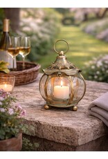 Trukado Miscellaneous - Round Tin Lantern with Glass Windows 23.2cm