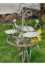 JB Miscellaneous -  Bird Feeder Bowl 3 Leaves with Birds Antique Look