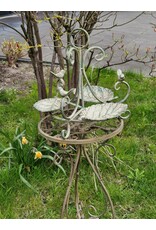 JB Miscellaneous -  Bird Feeder Bowl 3 Leaves with Birds Antique Look