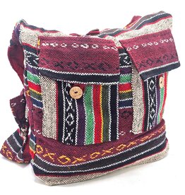 Trukado Hobotas Geweven Stof met Etnisch Patroon Bordeaux