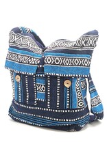 Trukado Fashion bags - Hobo bag Woven Fabric with Ethnic Pattern  Blue