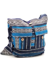 Trukado Modieus - Hobotas Geweven Stof met Etnisch Patroon Blauw
