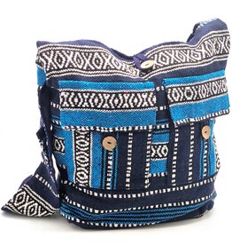 Trukado Hobotas Geweven Stof met Etnisch Patroon Blauw