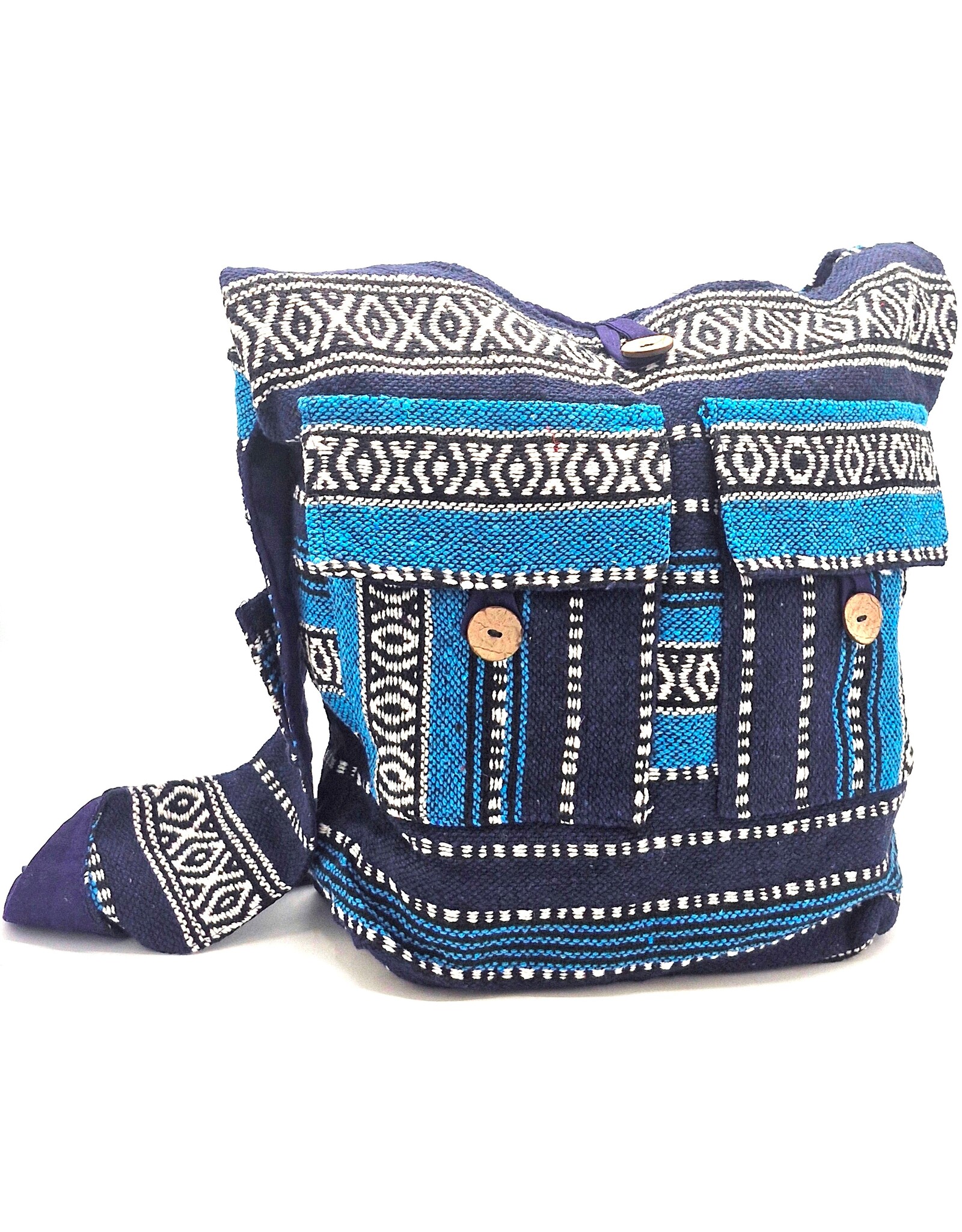Trukado Modieus - Hobotas Geweven Stof met Etnisch Patroon Blauw