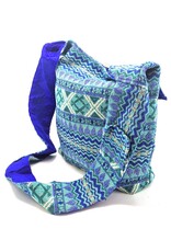 Trukado Modieus - Hobotas Geweven Stof met Etnisch Patroon Turquoise-Blauw