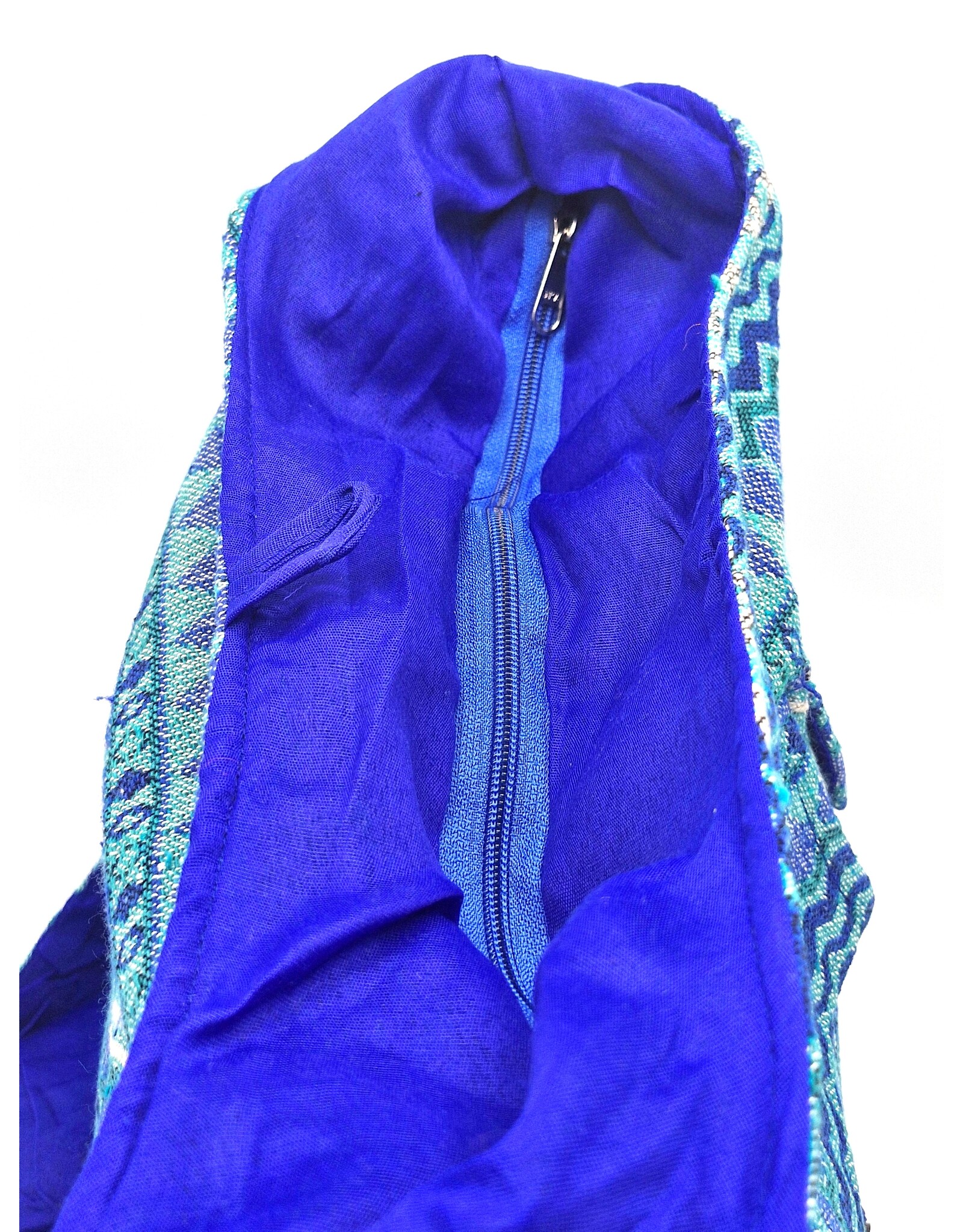 Trukado Modieus - Hobotas Geweven Stof met Etnisch Patroon Turquoise-Blauw