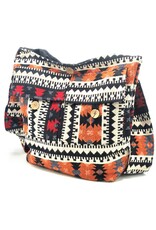 Trukado Fashion bags - Hobo bag Woven Fabric with Ethnic Pattern Orange