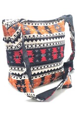 Trukado Fashion bags - Hobo bag Woven Fabric with Ethnic Pattern Orange