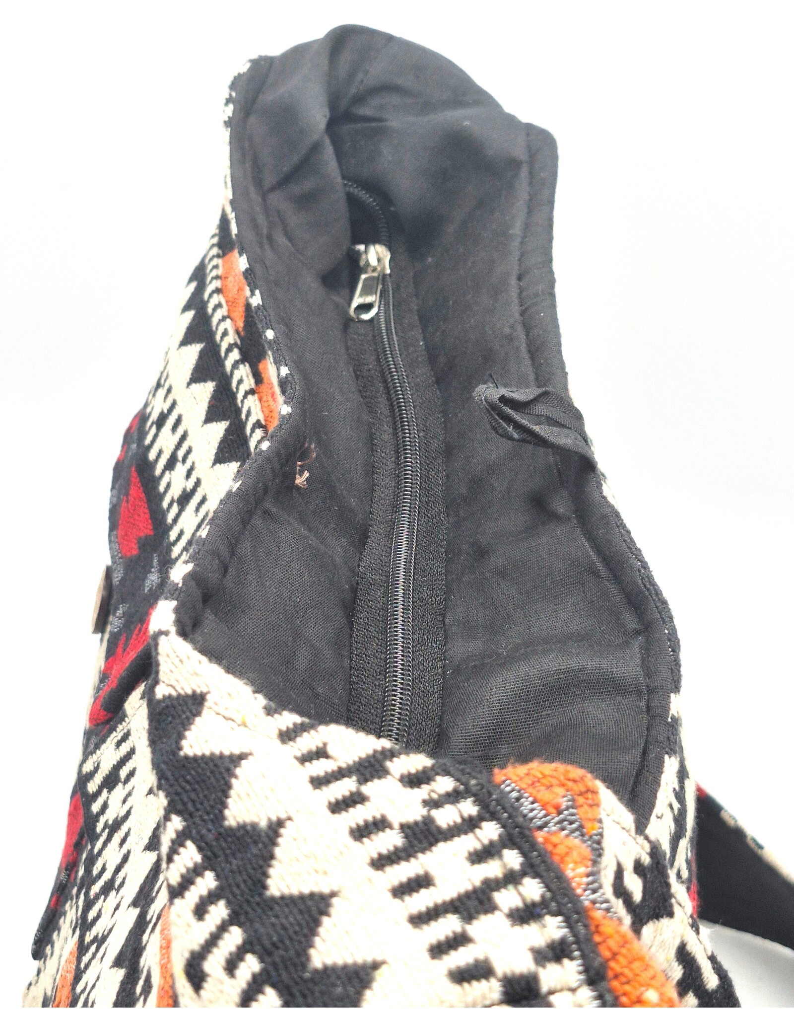 Trukado Fashion bags - Hobo bag Woven Fabric with Ethnic Pattern Orange