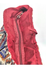Trukado Fashion bags - Hobo bag Woven Fabric with Ethnic Pattern  Green - red