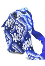Trukado Fashion bags - Hobo bag Woven Fabric with Ethnic Pattern  Blue-white