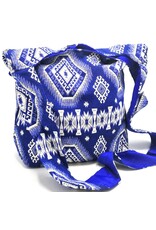 Trukado Modieus - Hobotas Geweven Stof met Etnisch Patroon Blauw-wit