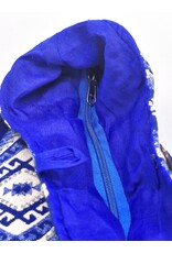 Trukado Fashion bags - Hobo bag Woven Fabric with Ethnic Pattern  Blue-white