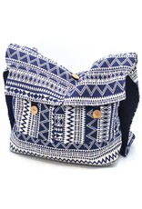 Trukado Fashion bags - Hobo bag Woven Fabric with Ethnic Pattern Denim blue