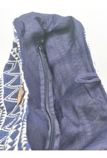 Trukado Fashion bags - Hobo bag Woven Fabric with Ethnic Pattern Denim blue