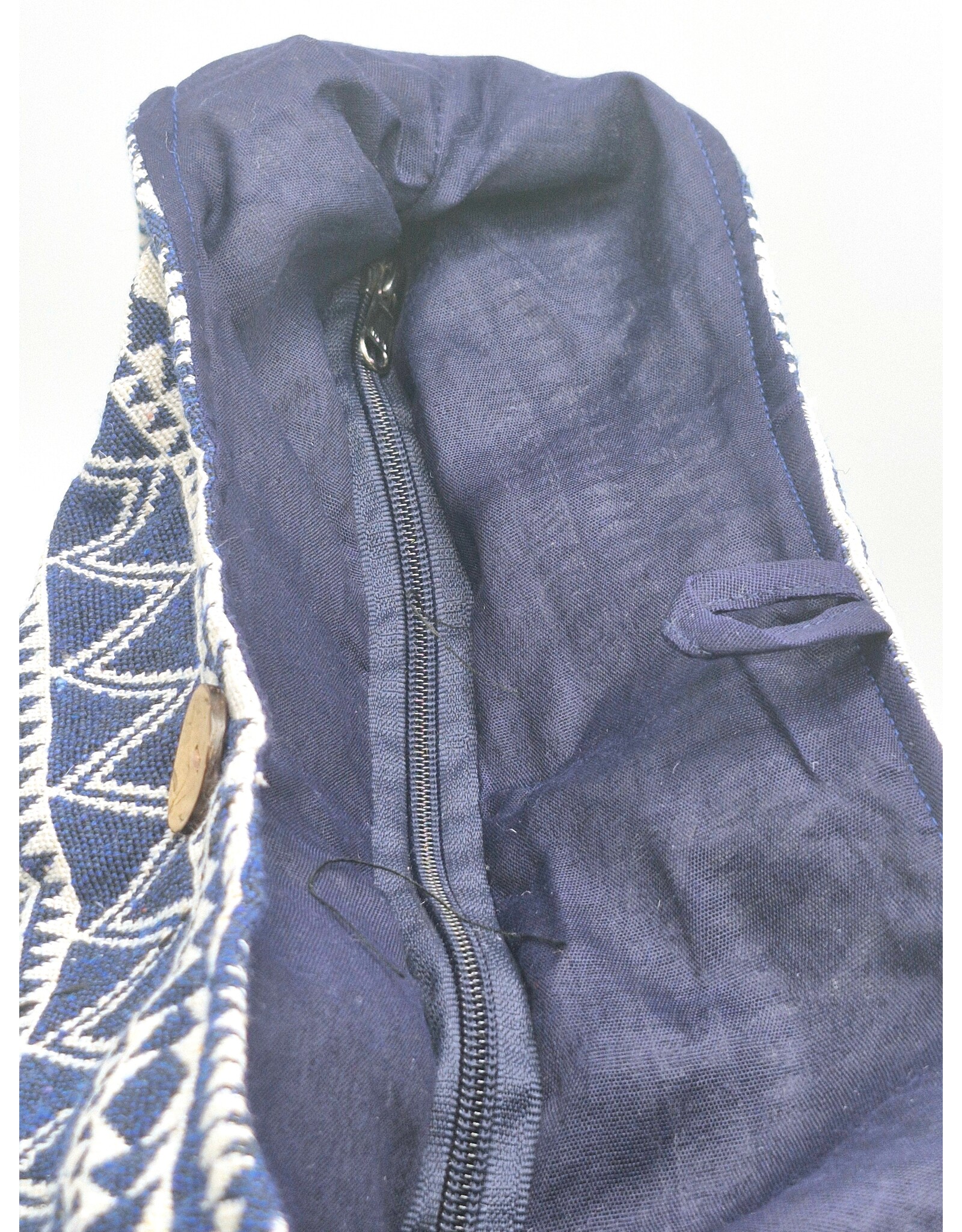 Trukado Fashion bags - Hobo bag Woven Fabric with Ethnic Pattern Denim blue