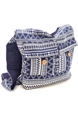 Trukado Fashion bags - Hobo bag Woven Fabric with Ethnic Pattern Denim blue