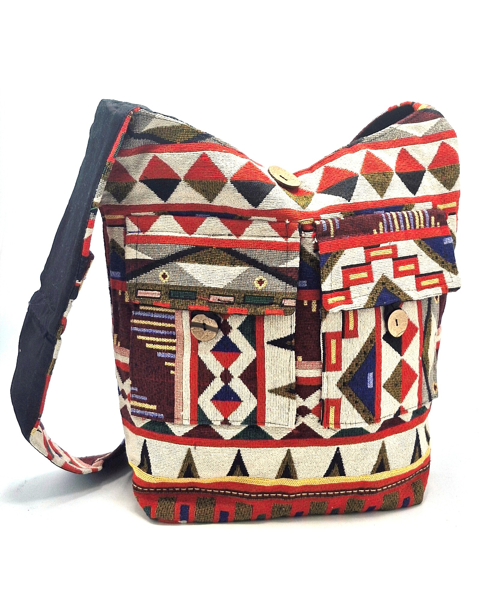 Trukado Fashion bags - Hobo bag Woven Fabric with Ethnic Pattern