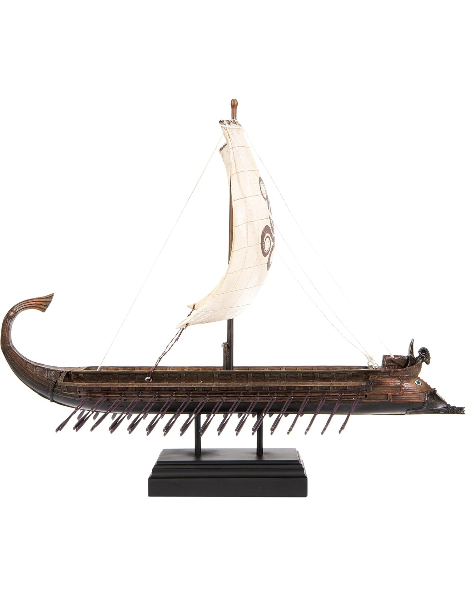Veronese Design Giftware & Lifestyle - Greek Triremes Row Ship with Kraken Sail - Veronese Design