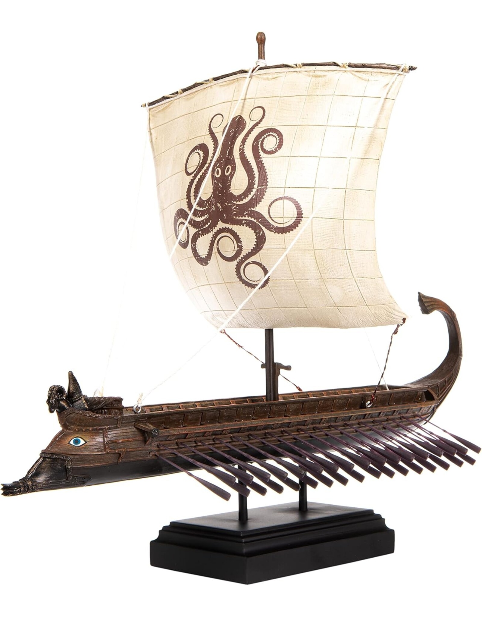 Veronese Design Giftware & Lifestyle - Greek Triremes Row Ship with Kraken Sail - Veronese Design