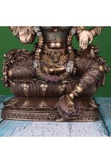 Veronese Design Giftware Figurines Collectables - Lakshmi Sittend on Lotus 23.5cm Veronese Design