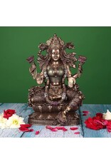 Veronese Design Giftware Beelden Collectables  - Lakshmi ittend op Lotus 23,5cm Veronese Design