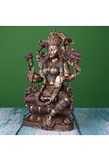 Veronese Design Giftware Beelden Collectables  - Lakshmi ittend op Lotus 23,5cm Veronese Design