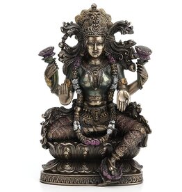Veronese Design Lakshmi Sitting on Lotus 23.5cm Veronese Design