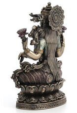 Veronese Design Giftware Beelden Collectables  - Lakshmi ittend op Lotus 23,5cm Veronese Design