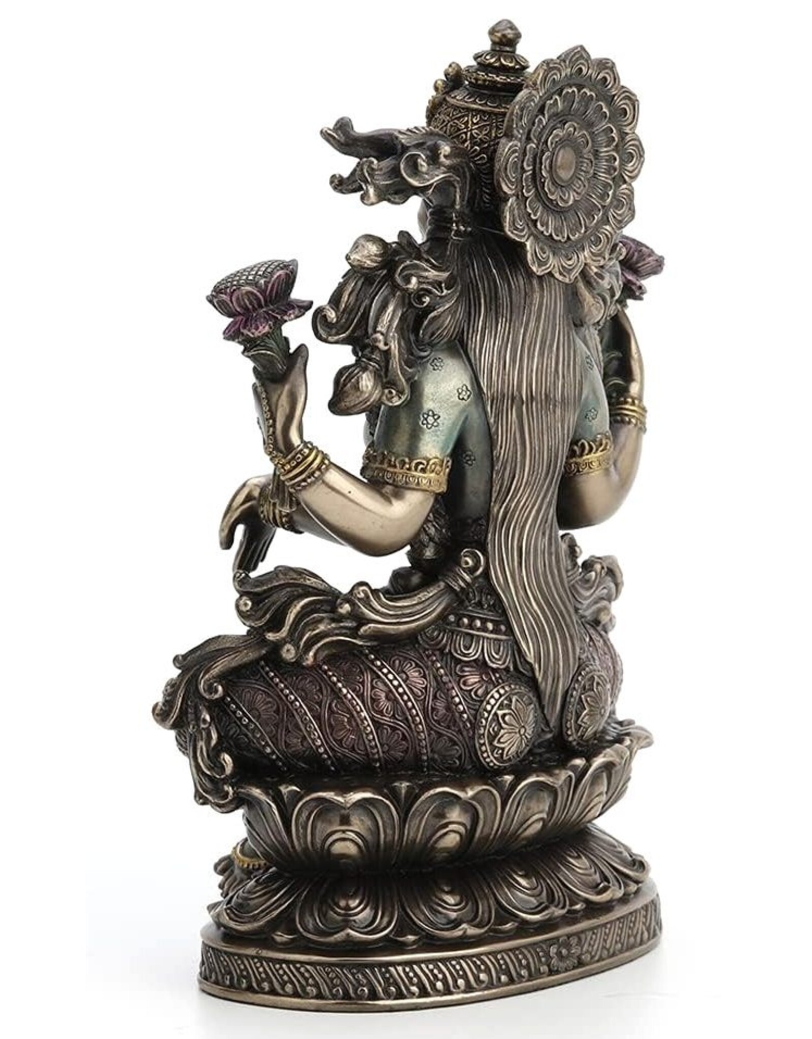 Veronese Design Giftware Figurines Collectables - Lakshmi Sittend on Lotus 23.5cm Veronese Design