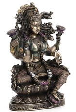Veronese Design Giftware Beelden Collectables  - Lakshmi ittend op Lotus 23,5cm Veronese Design