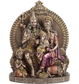 Veronese Design Lord Shiva met Familie Parvati, Ganesha en Kartikeya Veronese Design