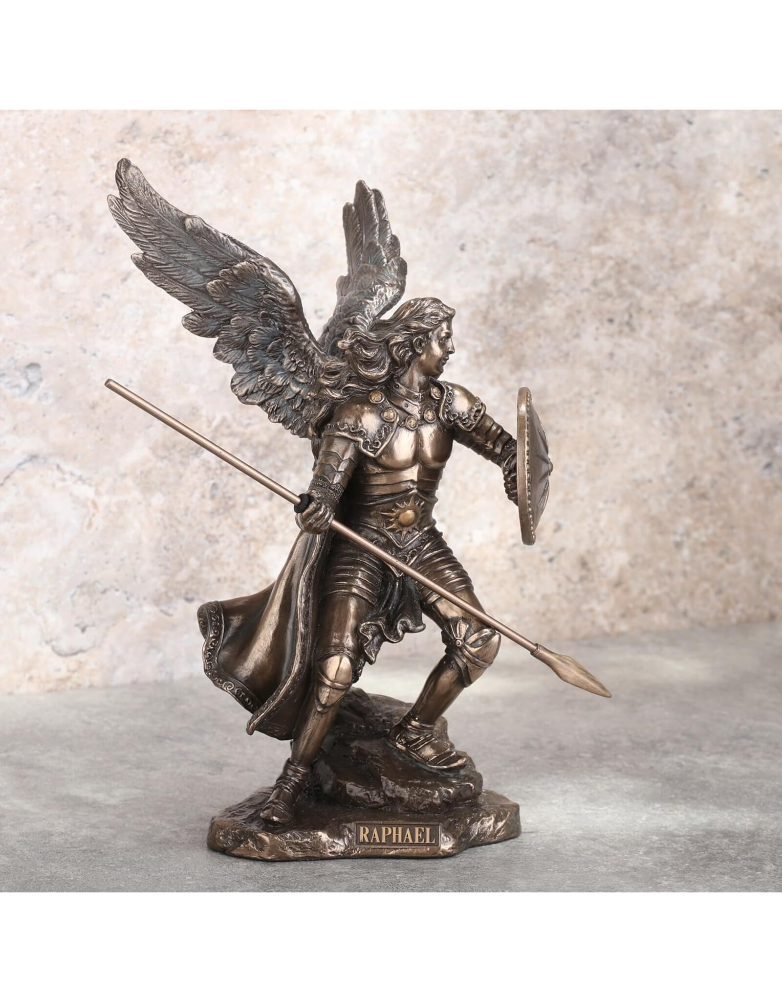 Veronese Design Giftware & Lifestyle - Archangel Raphael with spear and shield - Veronese Design