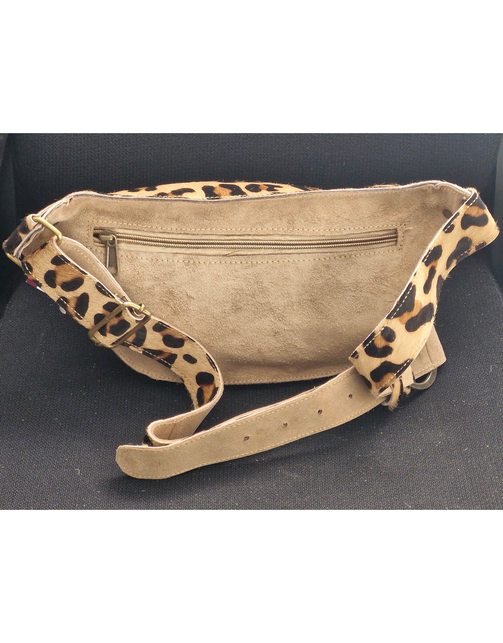 Trukado Leren Festivaltasjes, heuptassen en riemtassen - Koeienhuid Heuptas / Crossbody / Fanny Pack - Luipaard print
