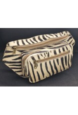 Trukado Leren Festivaltasjes, heuptassen en riemtassen - Koeienhuid Heuptas / Crossbody / Fanny pack - Zebra print