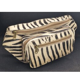 Trukado Koeienhuid Heuptas / Crossbody / Fanny pack - Zebra print