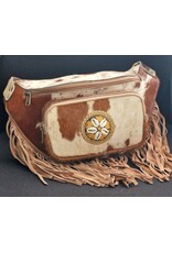 Trukado Leren Festivaltasjes, heuptassen en riemtassen - Koeienhuid Heuptas / Crossbody / Fanny pack met Franjes