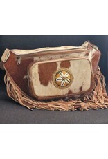 Trukado Leren Festivaltasjes, heuptassen en riemtassen - Koeienhuid Heuptas / Crossbody / Fanny pack met Franjes