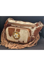 Trukado Leren Festivaltasjes, heuptassen en riemtassen - Koeienhuid Heuptas / Crossbody / Fanny pack met Franjes